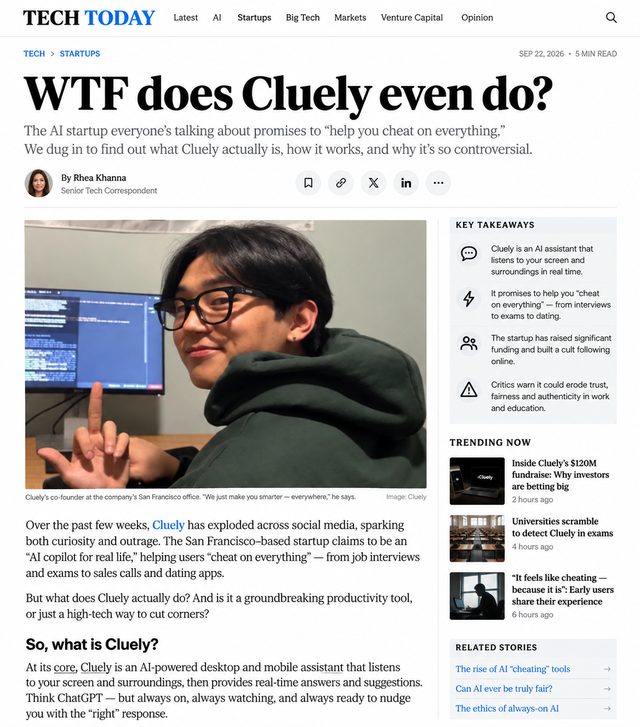 Article: WTF does Cluely even do?